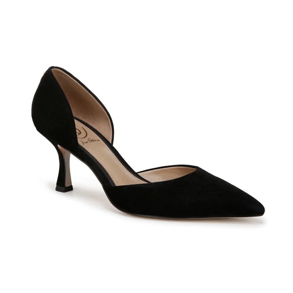 Sam Edelman Victoria D'Orsay Pointed Toe Pump Size 9.5 Black Suede - Picture 10 of 10